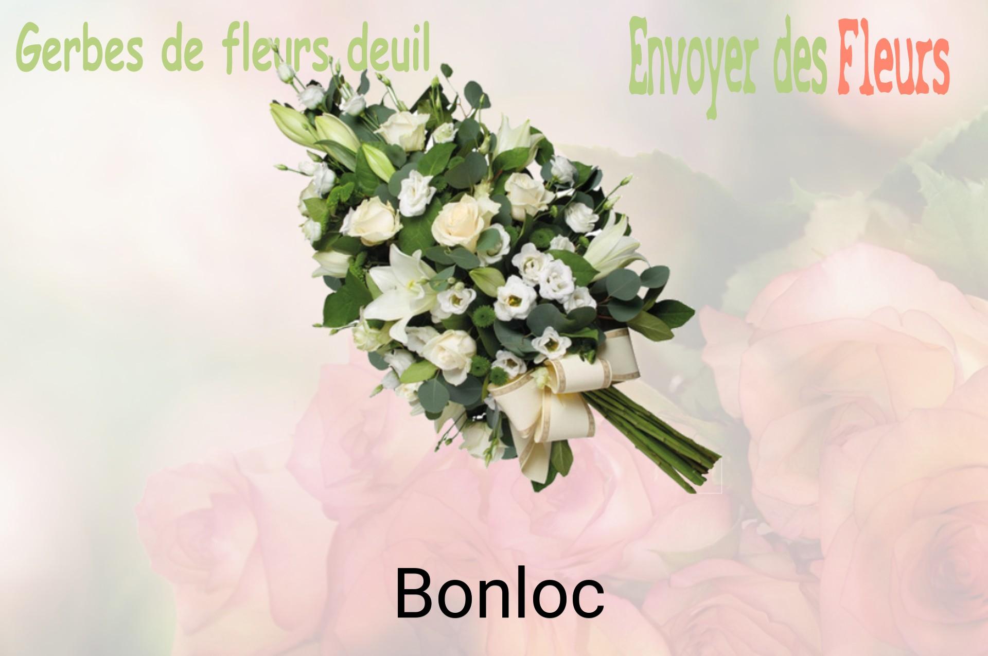 Gerbe de fleurs de deuil livrée à Bonloc